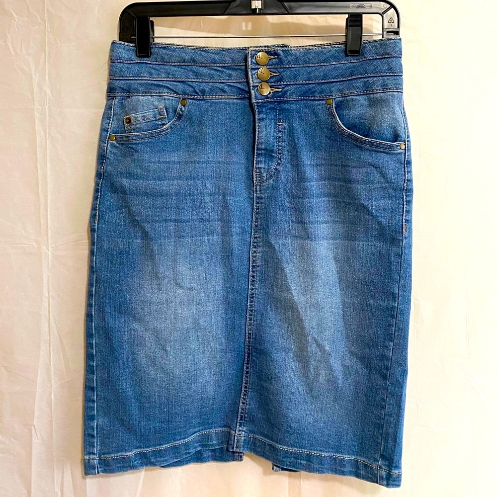D. Jeans denim high waist skirt